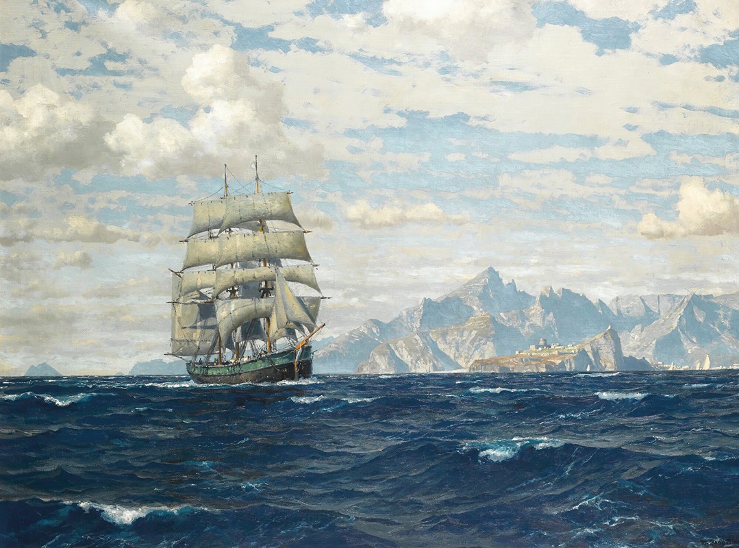 Tall Ship Off Crete by Unknown artist