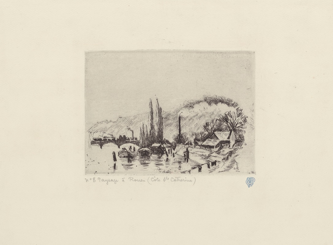 Paysage à Rouen (Côte Sainte-Catherine) by Unknown artist